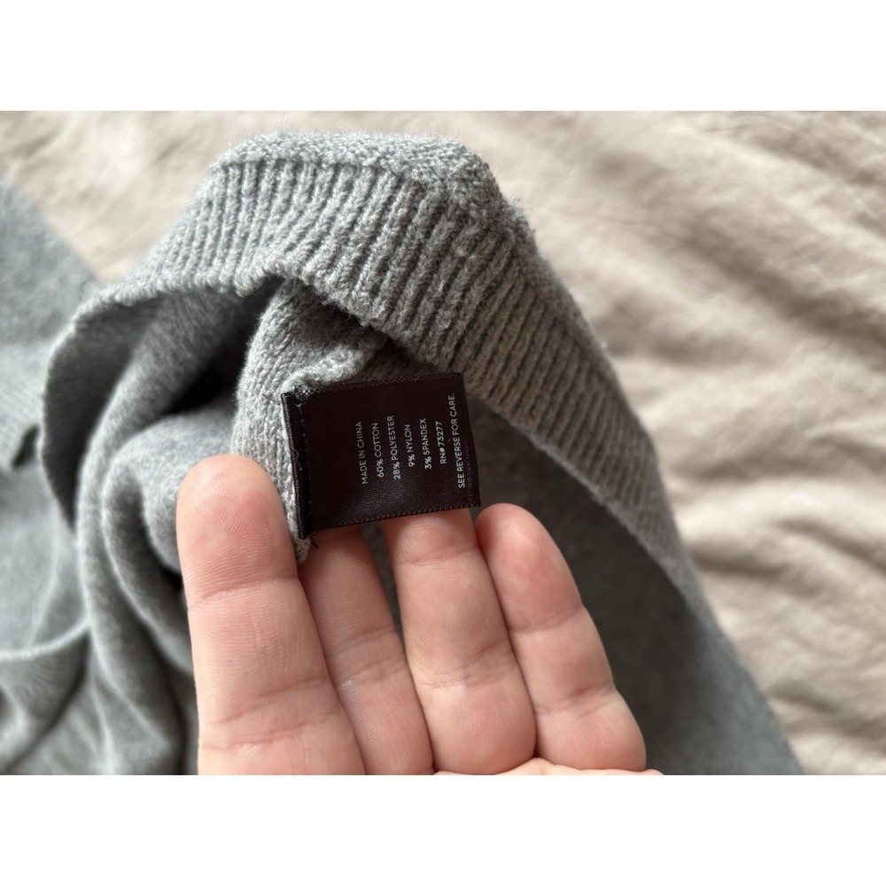 Simplyvera Vera Wang‎ Women's Gray Asymmetrical Sweater Cable Knit XL - Picture 7 of 14